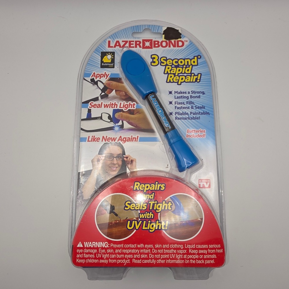 Lazer Bond Liquid Resin UV Light Glue Pen 3 Second Rapid Repair Multi-Surface Ne